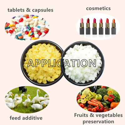 Grânulo branco de 100%/amarelo puro da cera de abelha para alimento cosmético/industrial