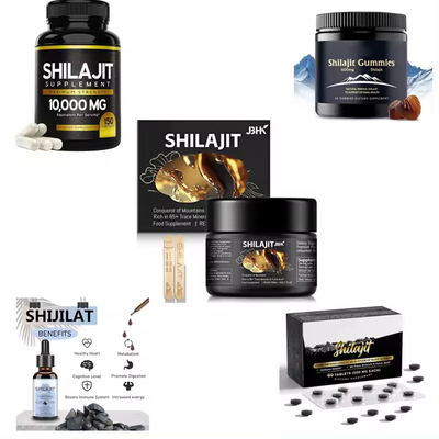 Plantas naturais extraem resina de Shilajit orgânica pura