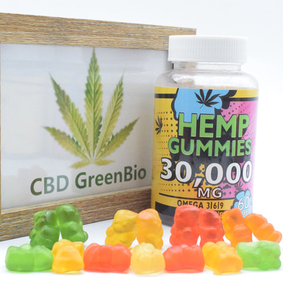O sono largo Gummies 220g do espectro CBD pela garrafa impulsiona a energia