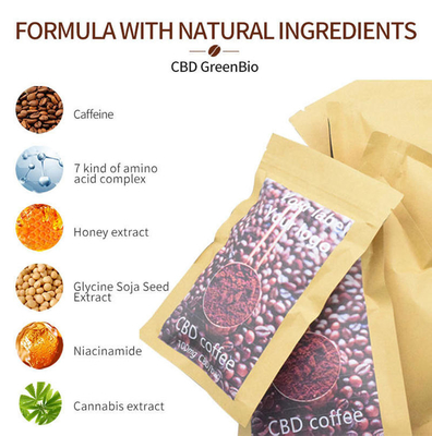 Do café completo do espectro CBD de GreenBio 100g liberação erval da dor do extrato