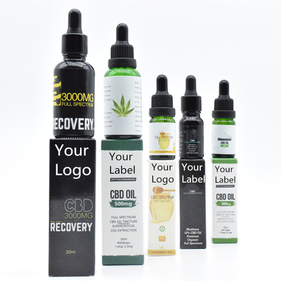 Óleo largo THC do espectro CBD do ODM do OEM livre para o cuidado saudável 500mg 1000mg