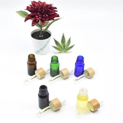 Óleo Sativa da garrafa de vidro CBD do conta-gotas do preto do controle 10ml 20ml da dor do óleo da tintura da flor CBD da folha
