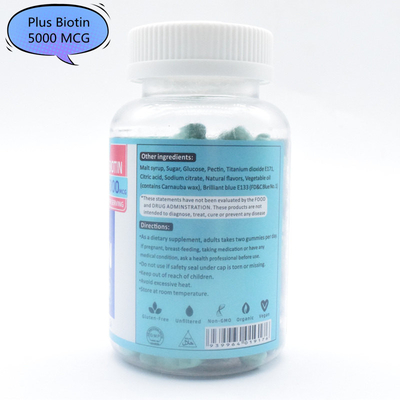 Urso Gummies Dl sem glúten Alpha Tocopheryl Acetate do crescimento do cabelo 5000MCG