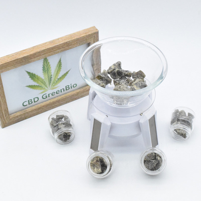 A cera da solha CBD do fumo desintegra 10 gramas por disponibilidade alta livre da garrafa THC a bio