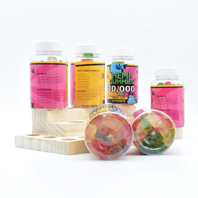 Produto comestível gomoso 60 Gummies da dor da liberação 25mg do cânhamo CBD do PBF pela garrafa